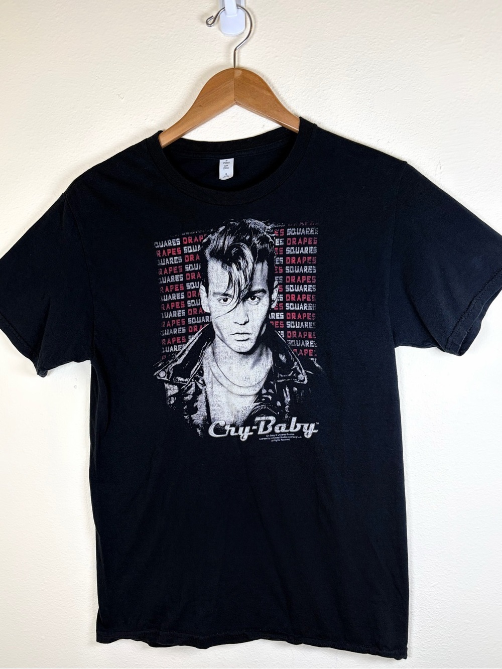 Cry Baby Johnny Depp Graphic Tee Small Black Movie Licensed Fruit of the Loom